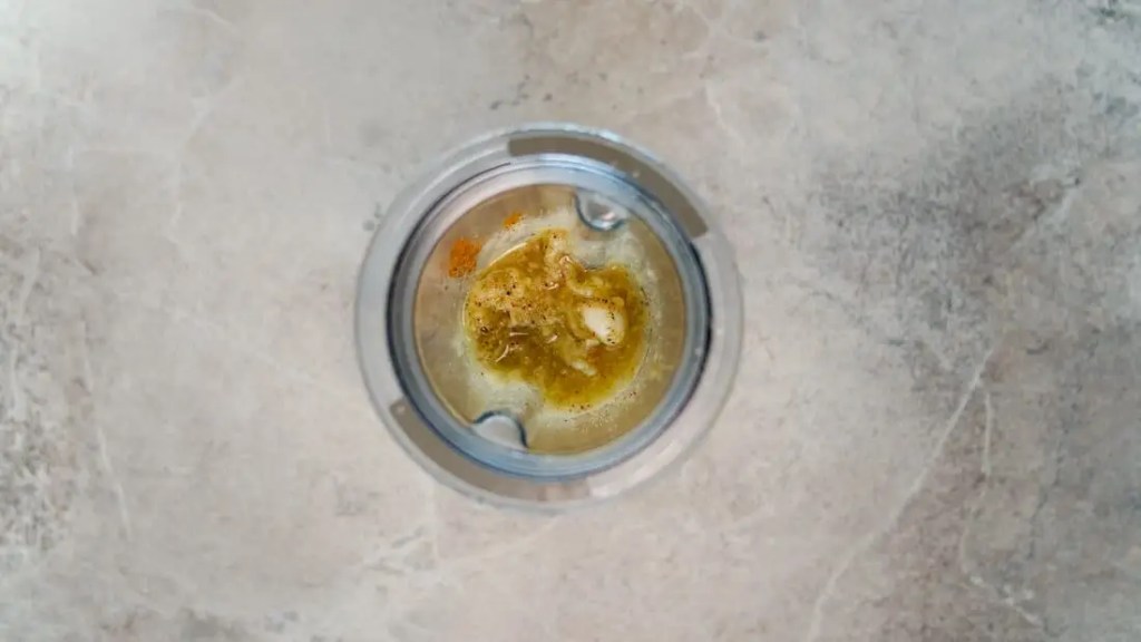 Vegan Baba ganoush getting mixed