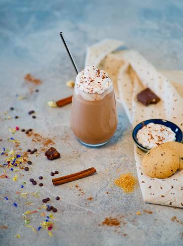 Cold cocoa with cinnamon