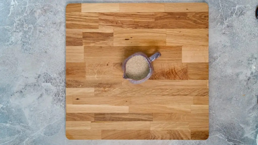 Yeast mixed with water for vegan garlic naan