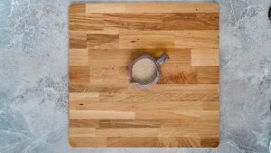 Yeast mixed with water for vegan garlic naan