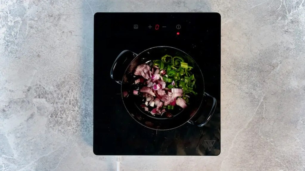 onions and green peppers in a pan