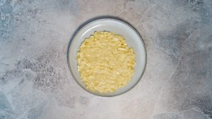 Smashed Banana on a plate for Vegan Banana Pancake