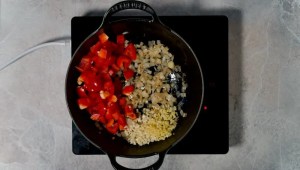 Roasted vegetables for Mungbean Curry