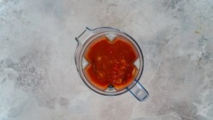 Tomatensuppe im Mixer