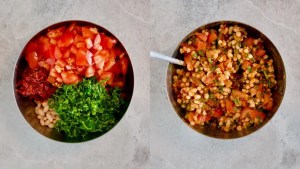 Mixed white bean salad