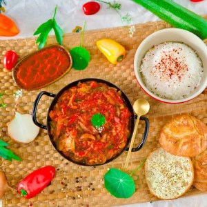 Vegan Hungarian stew finished