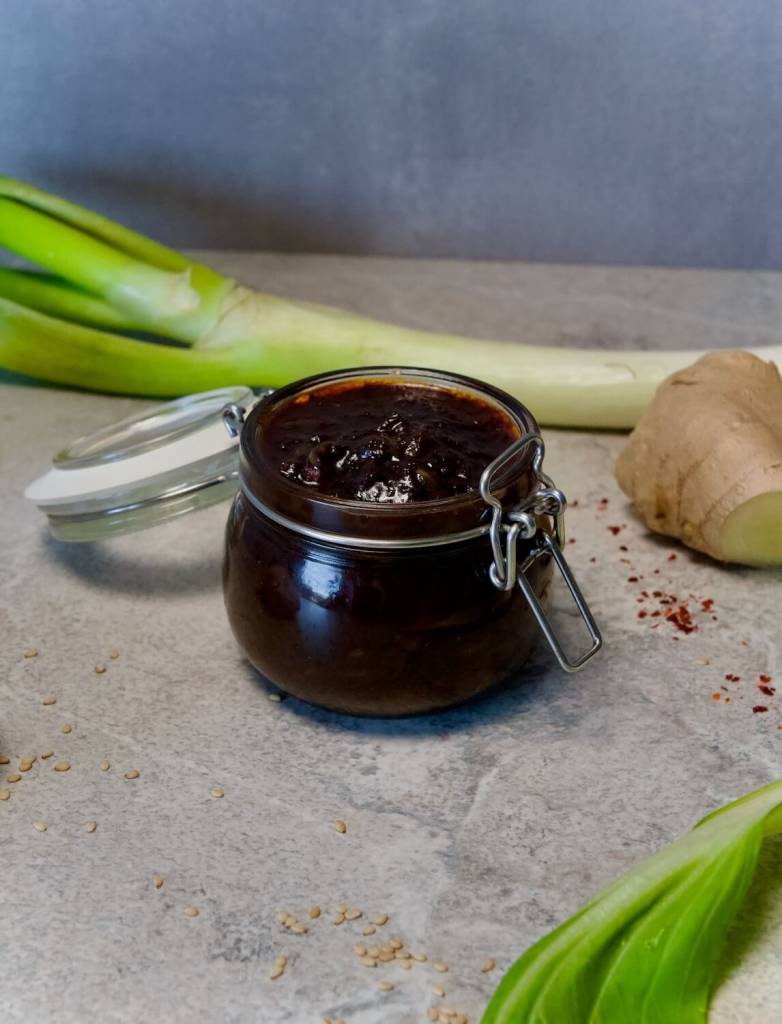 Korean soup base in a jar