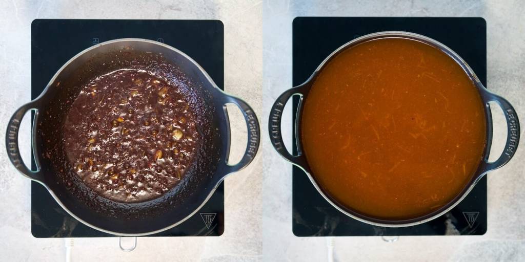 Vegan Korean Soup Base in a pot