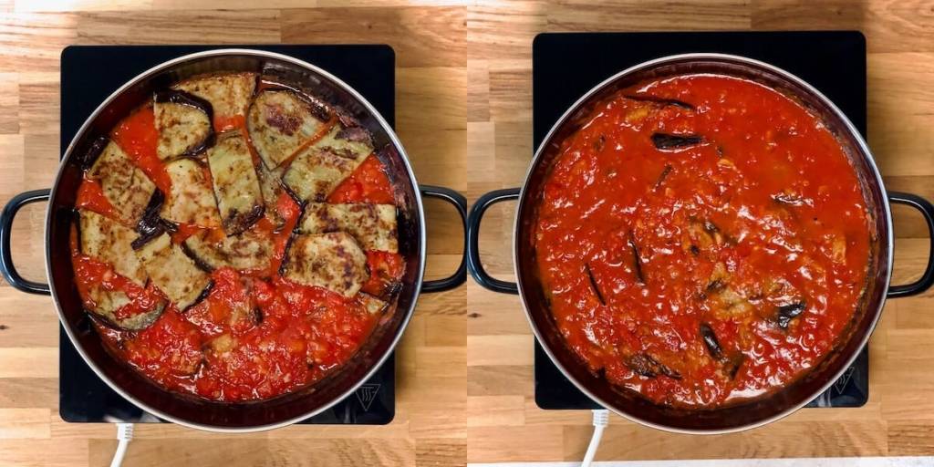 Vegan Aubergine Pasta finished sauce