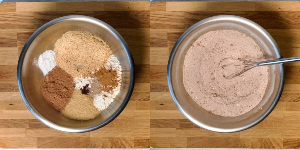 Vegane Zucchini-Brownies trocken