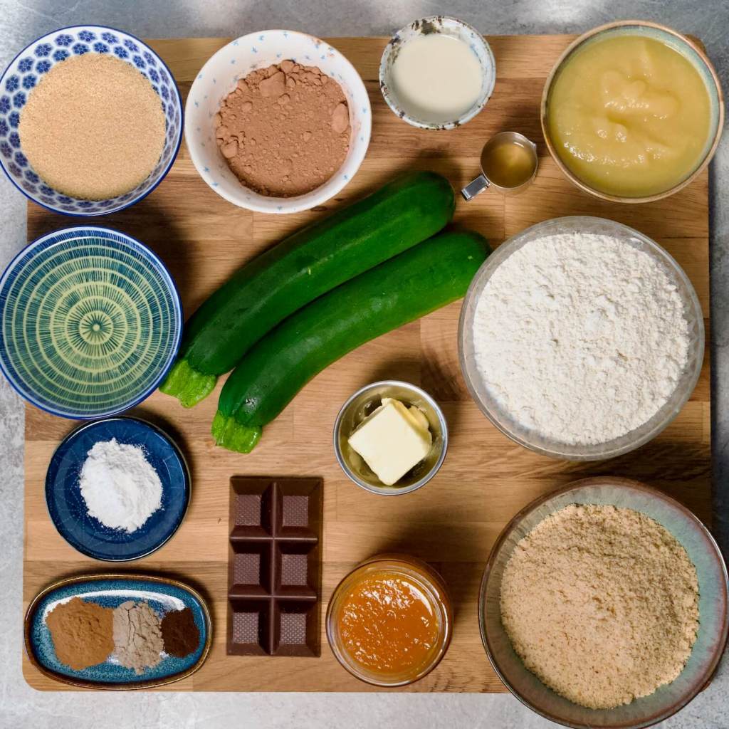 Vegane Zucchini-Brownies Zutaten