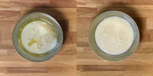 Vegane Zucchini-Brownies feuchte Zutaten