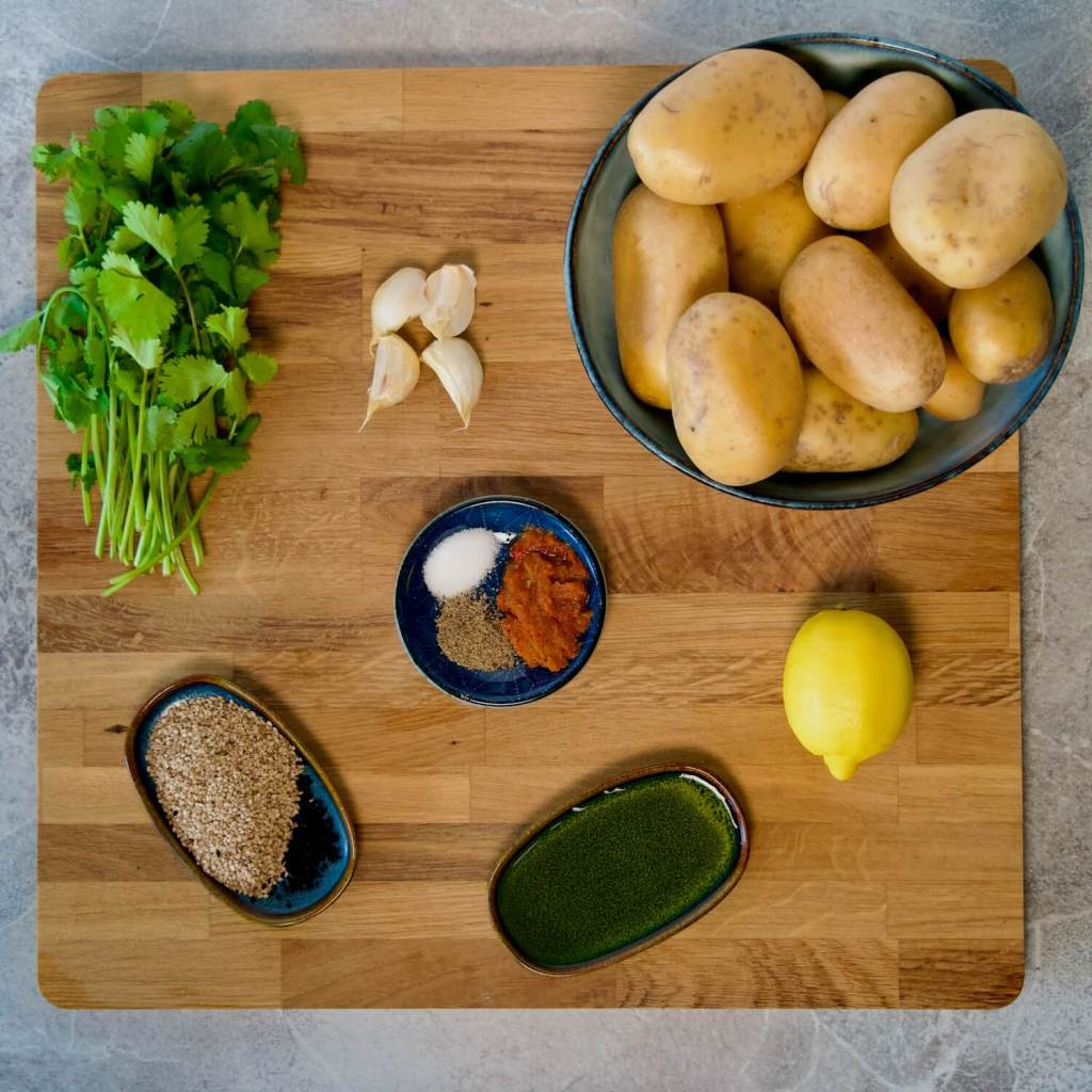 Ingredients for Batata Harra