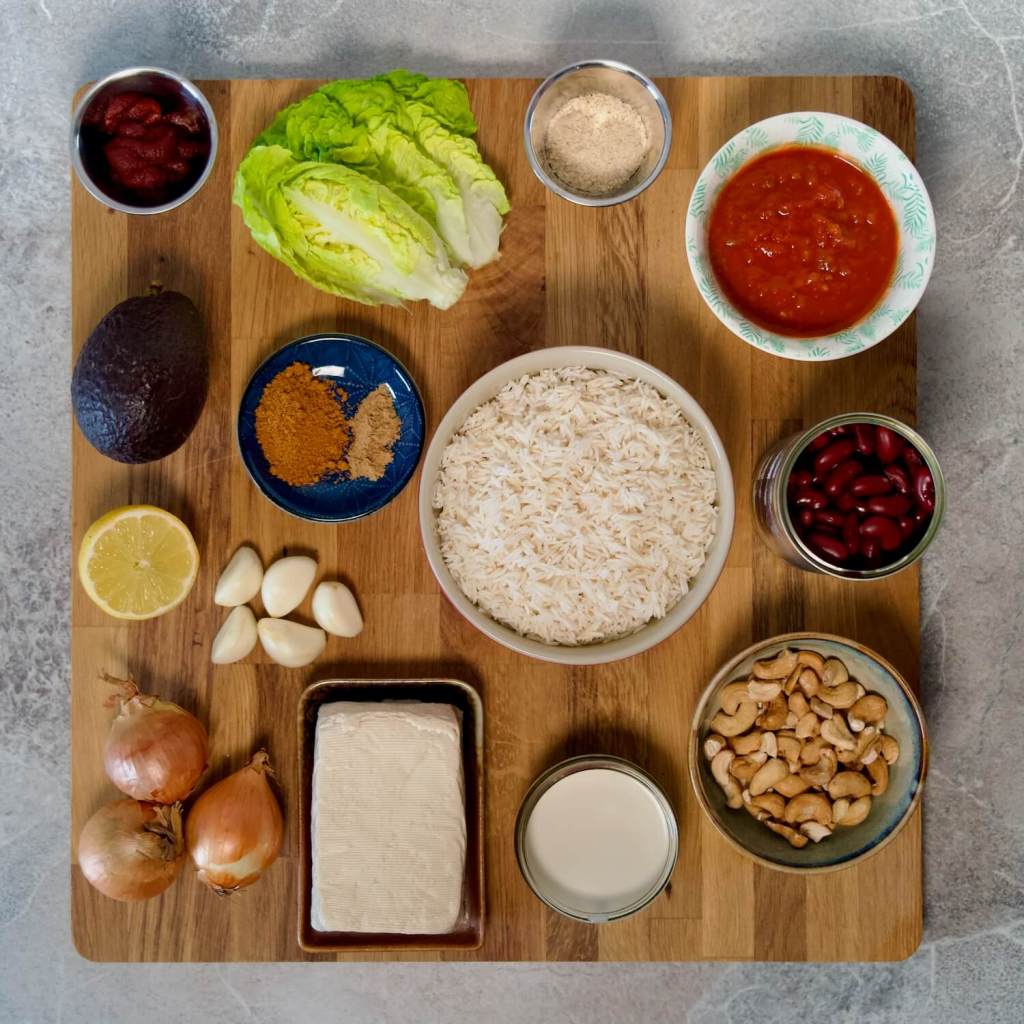 Burrito Bowl ingredients