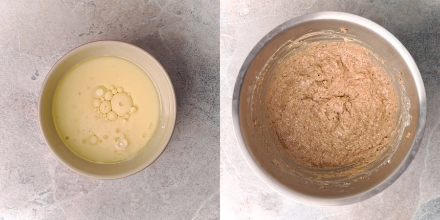 Wet batter for red currant cake