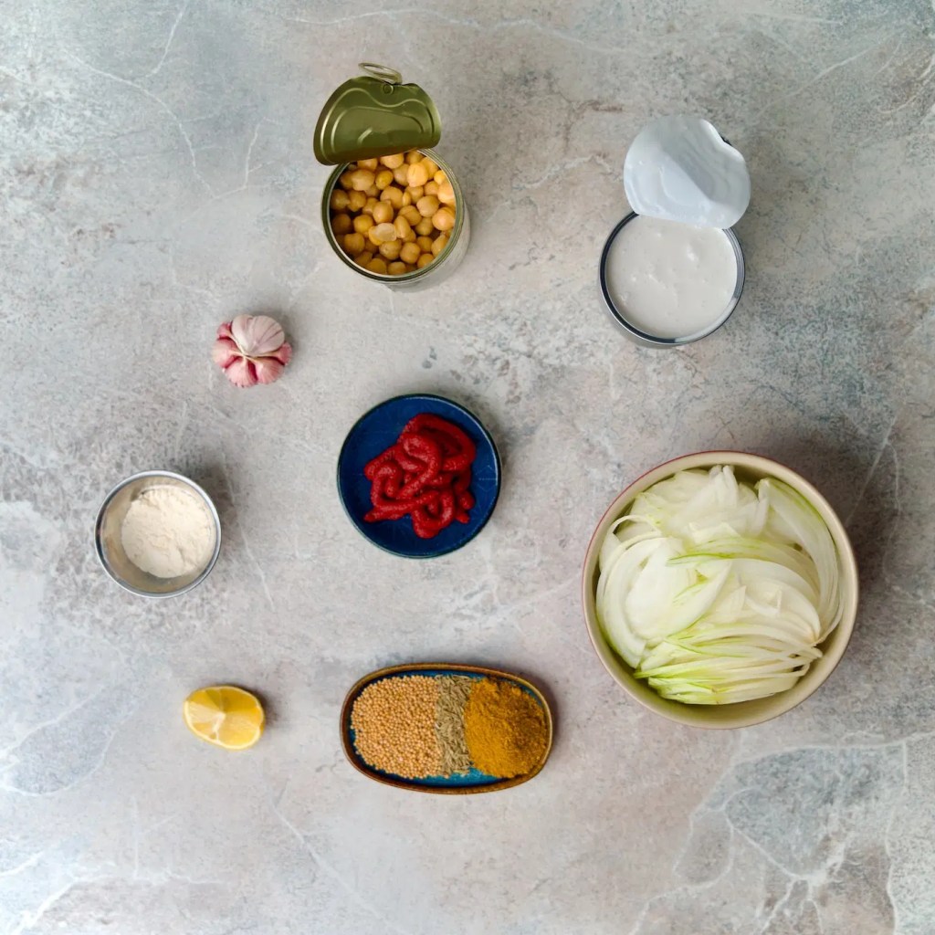 Chickpea Curry ingredients