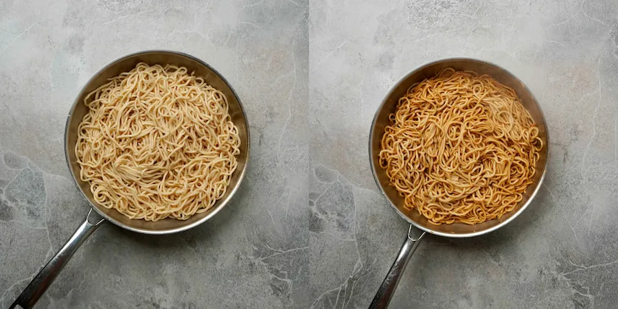 Gebratene Nudeln für asiatische Nudeln zum Mitnehmen