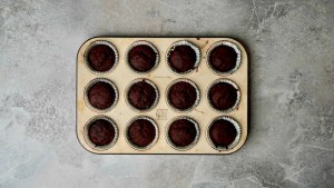 Banana Chocolate Muffins baked and finished