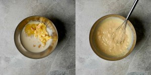 Banana Chocolate Muffins wet ingredients