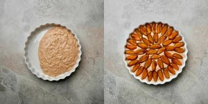 Decorations for plum crumble cake