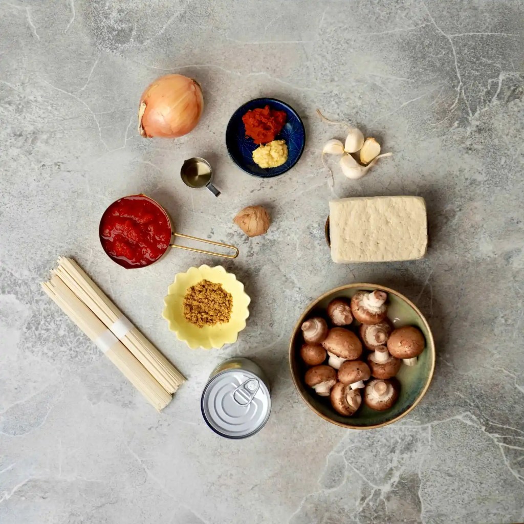 Vegan Red Curry Soup ingredients