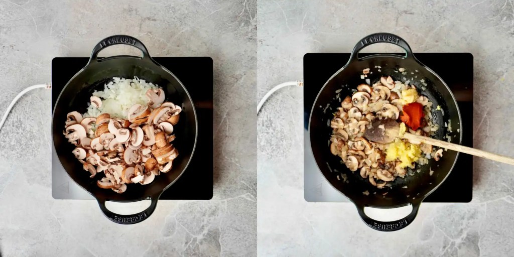 Vegan Red Curry Soup vegetables