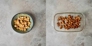 Vegan Red Curry Soup crispy tofu