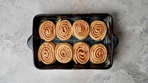 Vegan Biscoff Rolls in tray