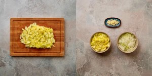 Baked Zucchini Boats ingredients chopped