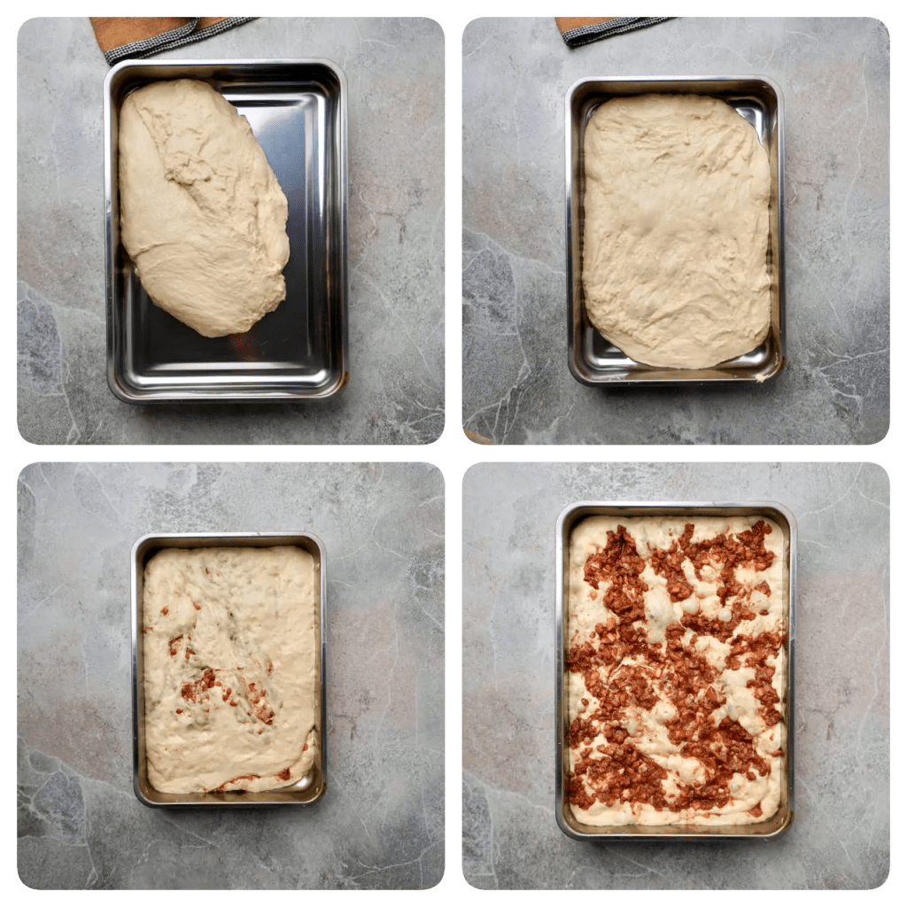 Apple focaccia baked