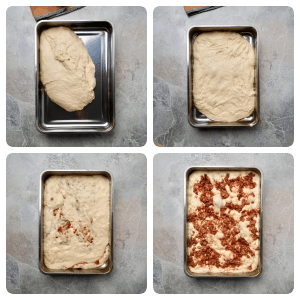 Apple focaccia baked