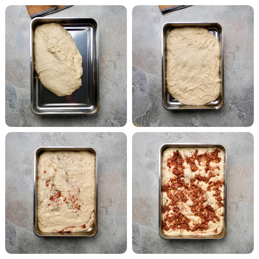 Apple focaccia baked