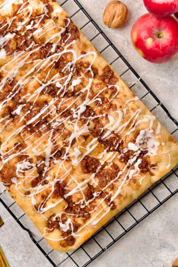 Apple focaccia finished