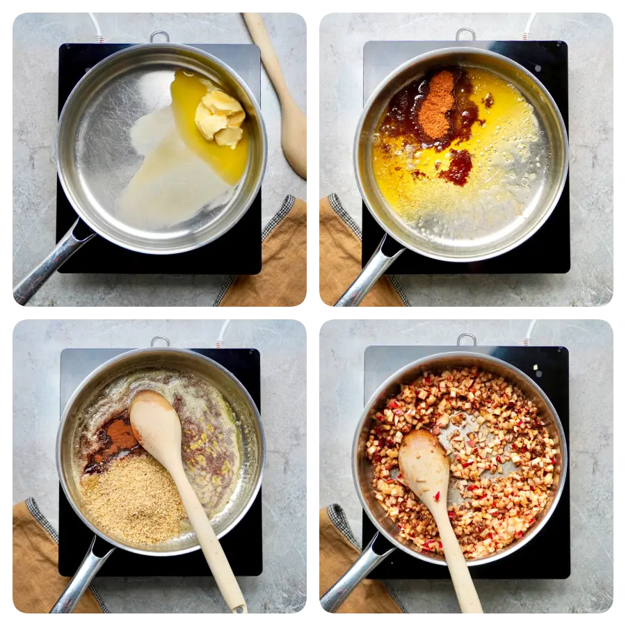 Apple focaccia mixture finished