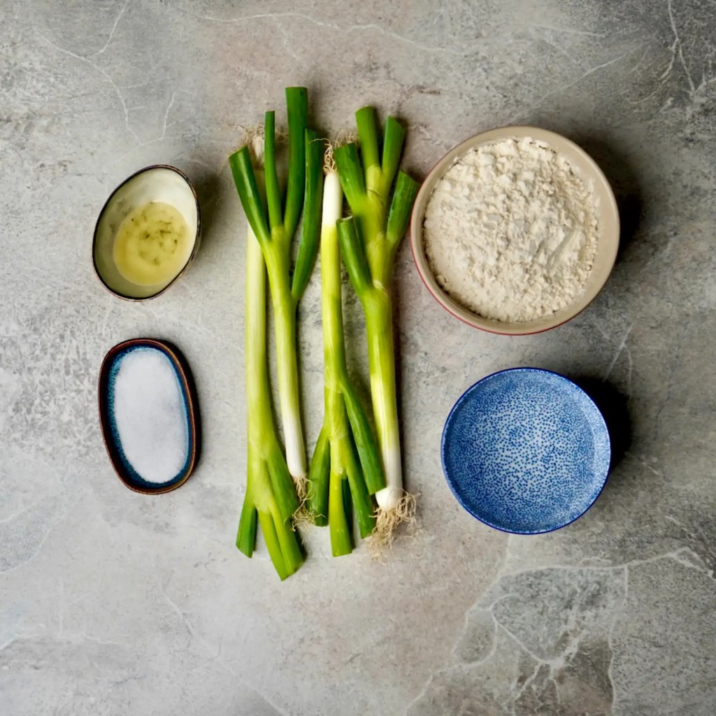 Vegan Scallion pancakes ingredients