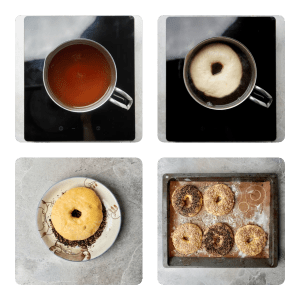 easy vegan bagels boiled