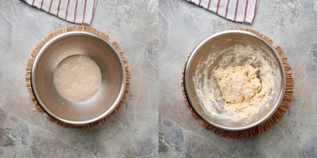 Vegan Pizza Dough mixed