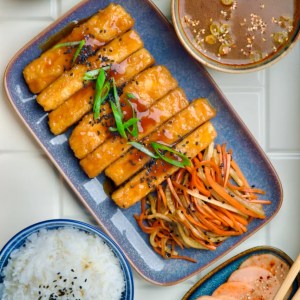 Sticky tofu finished