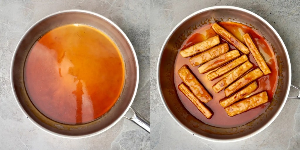 sticky tofu finished