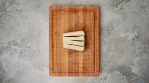 Tofu sticks cut