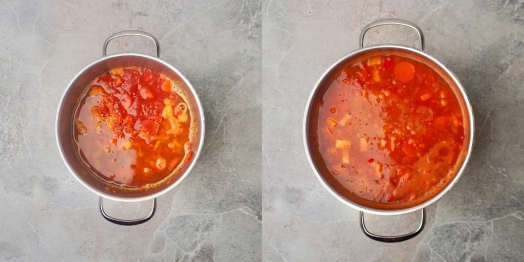 Vegan Lentil Soup cooking