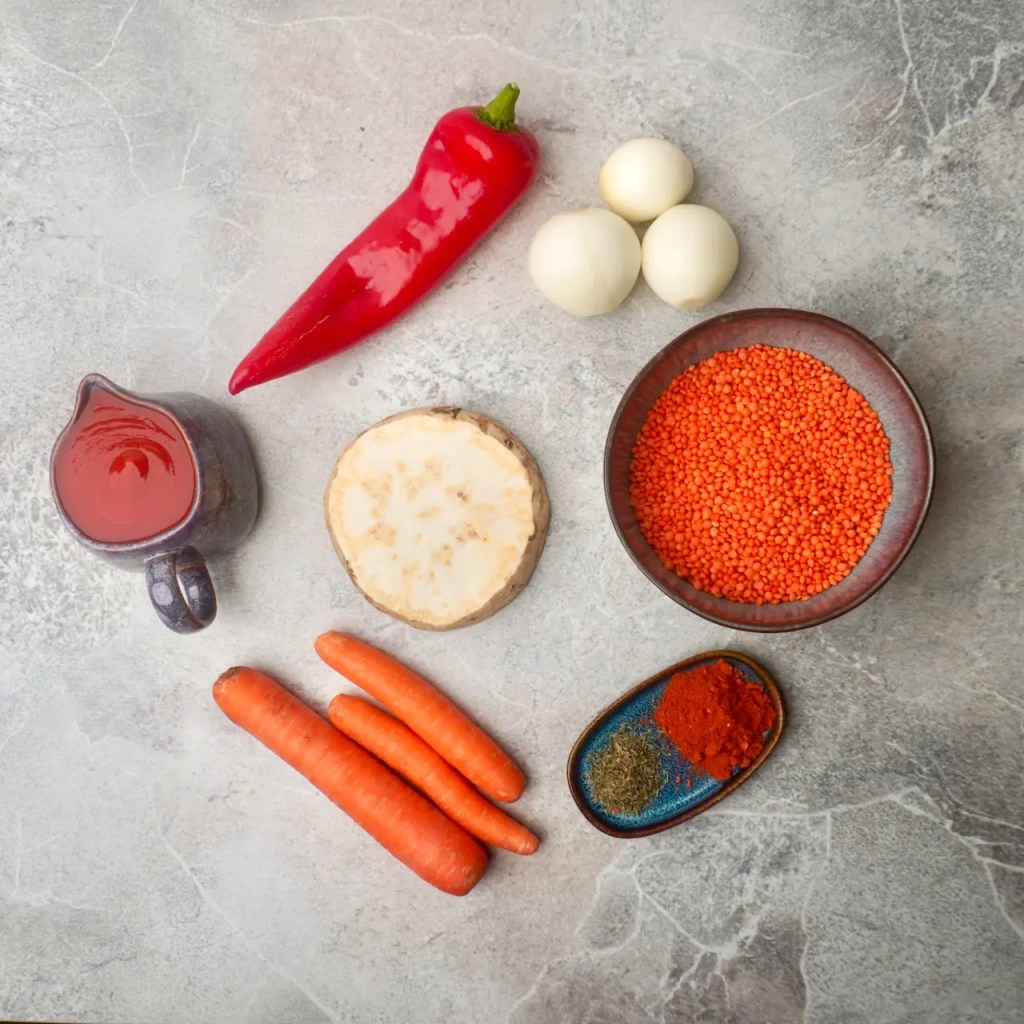 Vegan Lentil Soup ingredients