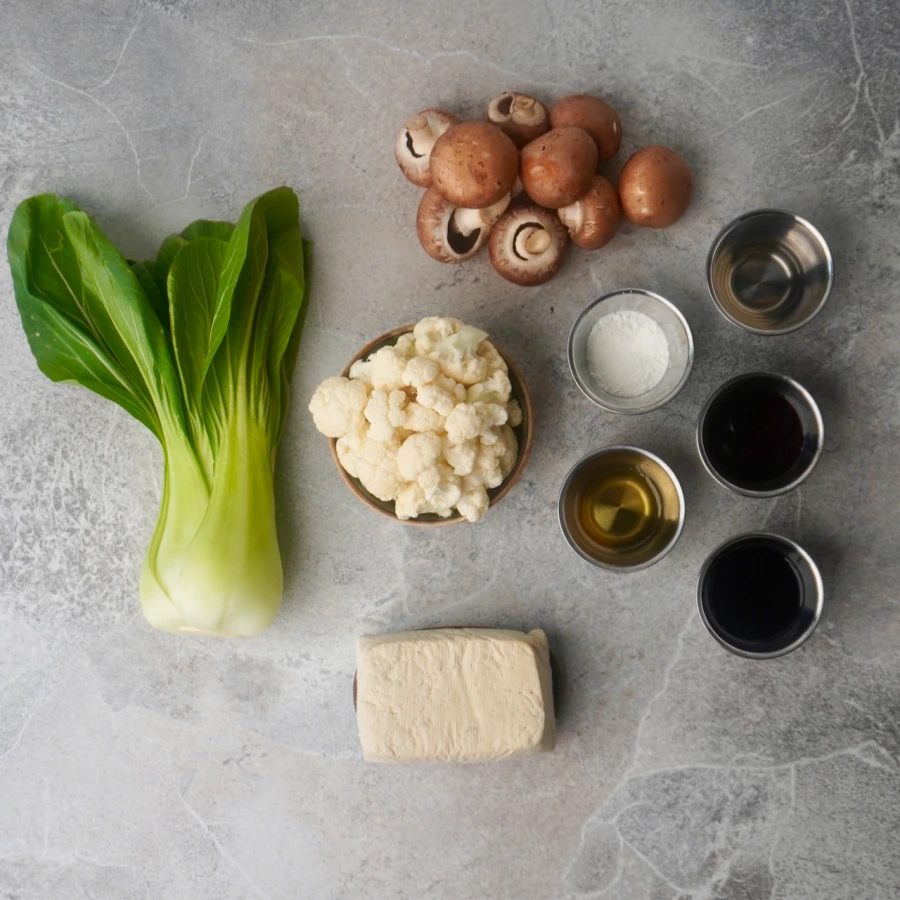 Hoisin Tofu ingredients