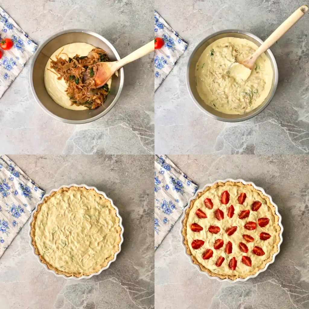 Quiche ready for baking