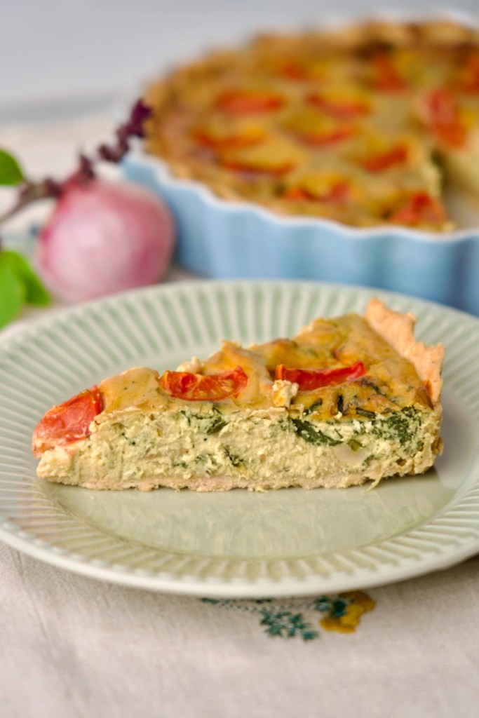 Quiche sliced up