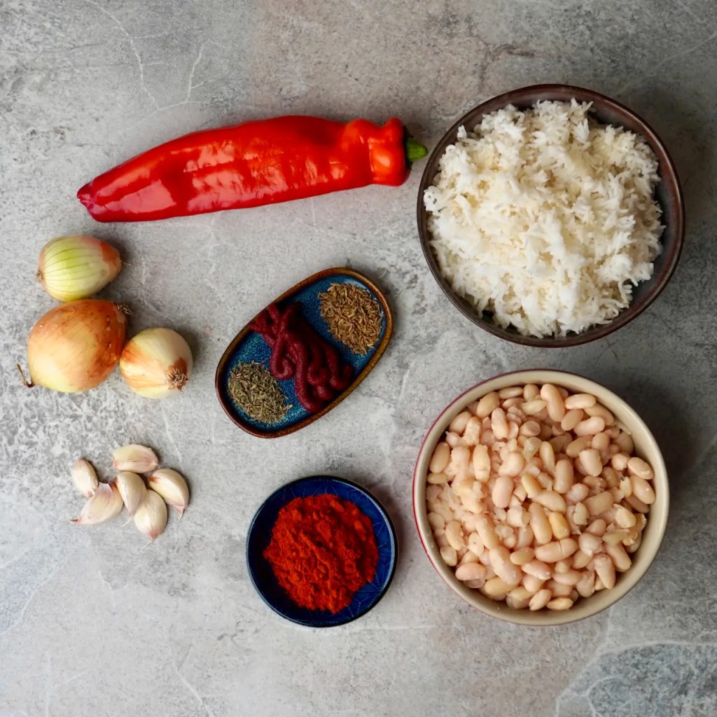 Rice and Beans Ingredients