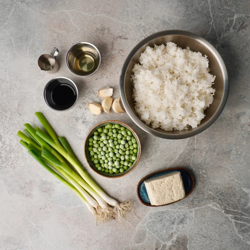 Tofu Stir Fry ingredients