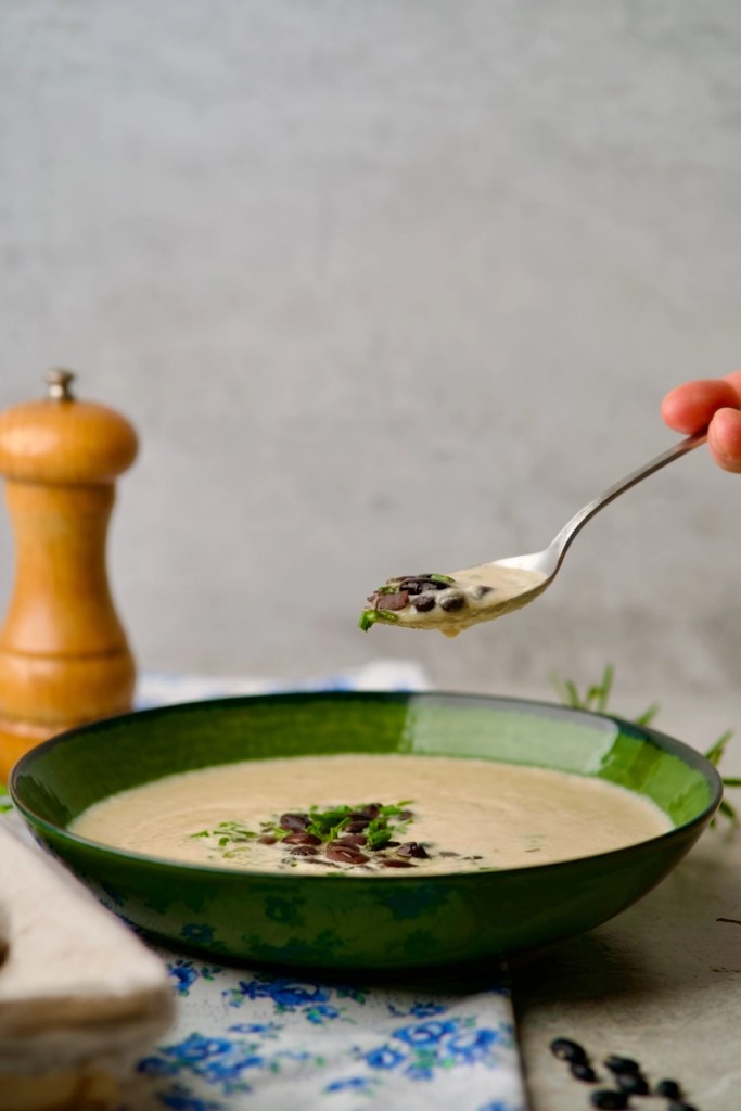 Vegan Garlic Soup scoop