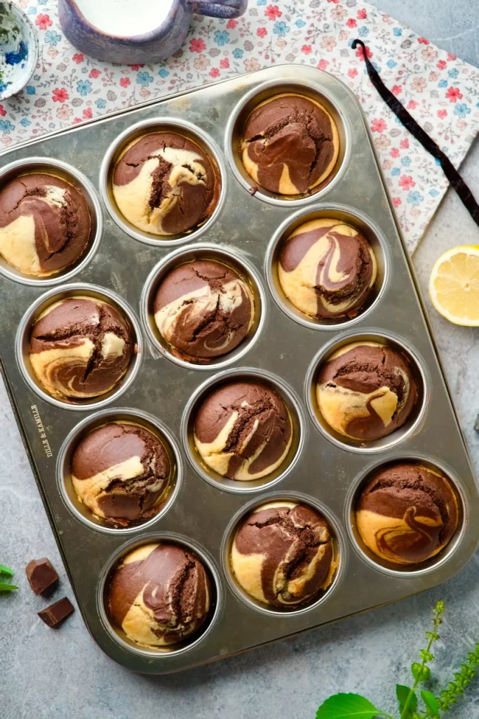 Vegan Marble Muffins tray