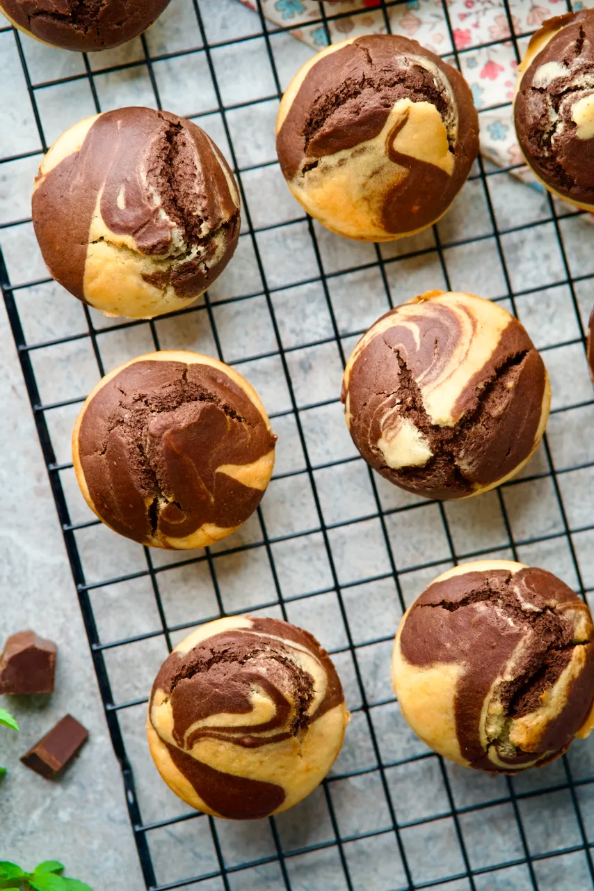 Vegan Marble Muffins finished